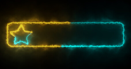 Cool animated fancy lower third with neon moving colors. Cool-designed light green and yellow colored lower third. Suitable for greetings, celebrations, festivals, titles, TV news, and news channels.