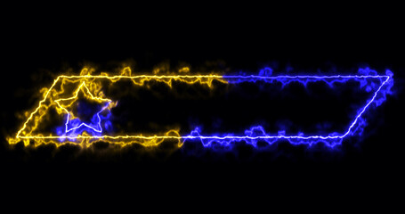 Cool animated fancy lower third with neon moving colors. Cool-designed colored lower third. Suitable for greetings, celebrations, festivals, titles, TV news, and news channels.