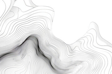 A mountain range is shown in black and white with a white background. The mountain range is very tall and has a very steep slope