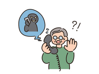 振り込め詐欺のイラスト