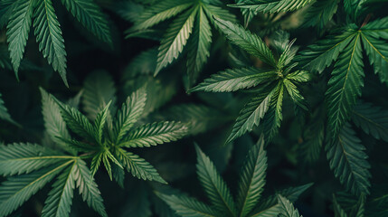 Drug legalization background Close-up of marijuana