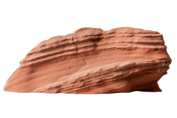 Majestic Monolith Stands Alone. On a White or Clear Surface PNG Transparent Background.