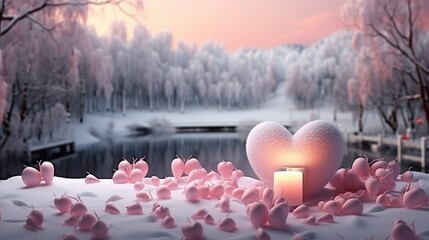 Romantic of valentines day love and holidays generate ai