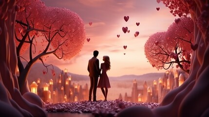 Romantic of valentines day love and holidays generate ai
