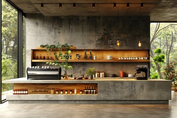 minimalist coffee corner professional photography