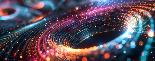 Background of digital abstraction for AI data transmission and encryption in wormhole neural networks.