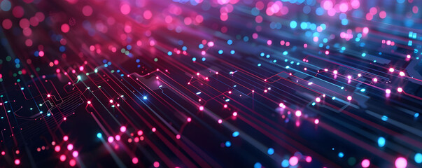 Fototapeta premium Digital tech AI data audio graphics background and beyond.