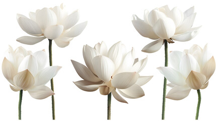 Obraz premium White flowers, transparent picture