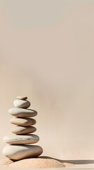 A pile of balancing stones