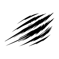  animal claw scratches mark isolated
