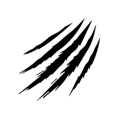  animal claw scratches mark isolated