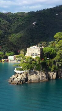 Castello di Paraggi Italian Riviera vertical video.