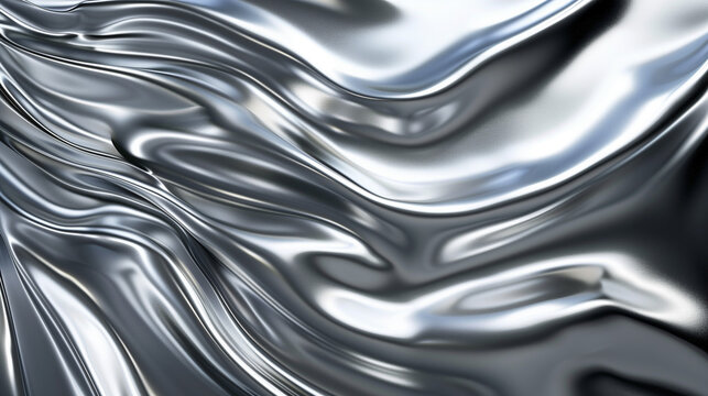 Ondas de aspecto liquido de metal brillante