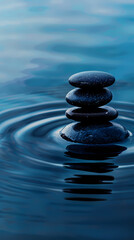 stones stacked on water