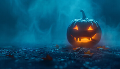 Naklejka premium Halloween Extravaganza, Enchanting Night Sky & Pumpkin Set in Papercut Style - Vector Illustrations Featuring Full Moon, Witch's Cauldron, Spider Webs & Bats. Ideal for Posters & Brochures with Cust