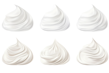 Fluffy Clouds on a Blank Canvas. On a White or Clear Surface PNG Transparent Background.