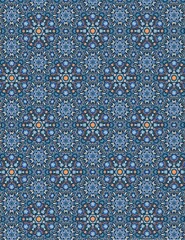 Blue Vintage Pattern Floral Background