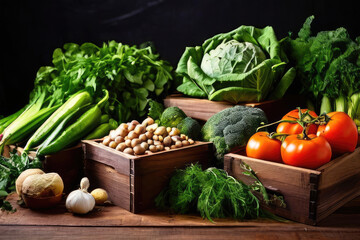 fresh vegetables on the market