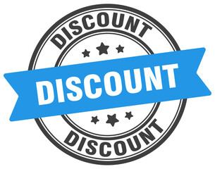 Obraz premium discount stamp. discount label on transparent background. round sign
