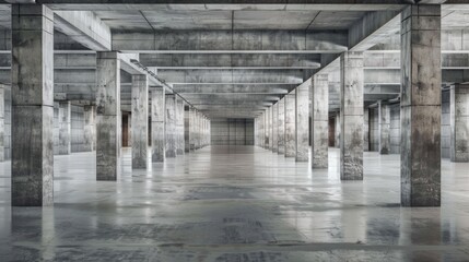 Interior of an empty warehouse