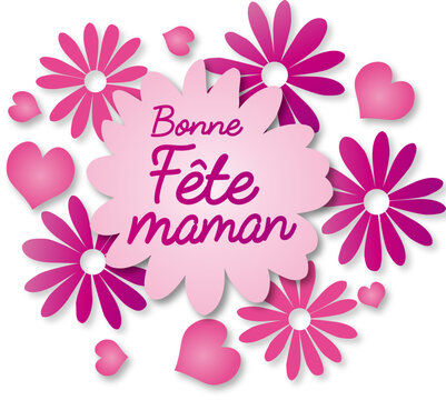 Bonne f&ecirc;te maman ! message c&oelig;urs et fleurs pour la f&ecirc;te des m&egrave;res
