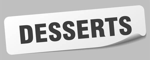 desserts sticker. desserts label