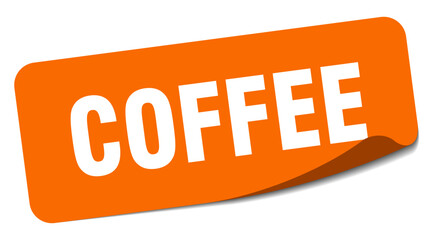 coffee sticker. coffee label
