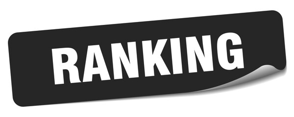 ranking sticker. ranking label
