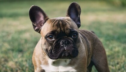 Fototapeta premium 飼い主の表情を伺うブルドッグ bulldog animal pet
