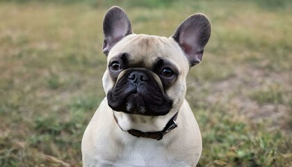 Fototapeta premium 飼い主の表情を伺うブルドッグ bulldog animal pet