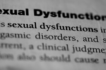 Obraz premium Close-up of the psychological disorder term 