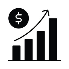 Creatively designed icon of money growth, trendy icon of business growth