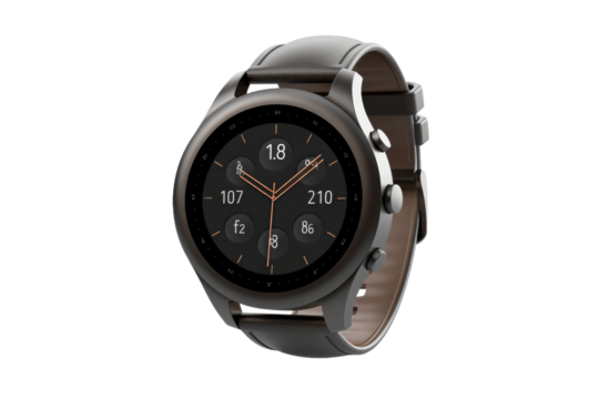 The Blushing Timepiece. On a White or Clear Surface PNG Transparent Background.