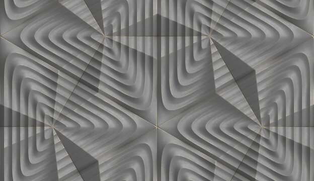 Geometric 3D Flower Life Pattern for Seamless Wallpaper