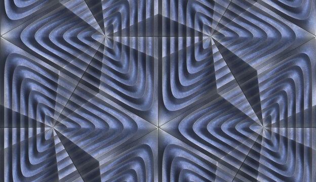 Intricate 3D Geometric Seamless Wallpaper Design