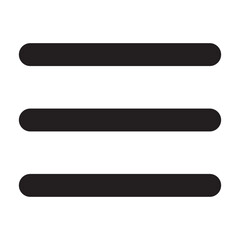 Obraz premium Hamburger menu bar flat icon for apps and websites, Website navigation hamburger menu icons