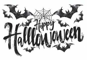 Fototapeta premium Halloween Extravaganza, Enchanting Night Sky & Pumpkin Set in Papercut Style - Vector Illustrations Featuring Full Moon, Witch's Cauldron, Spider Webs & Bats. Ideal for Posters & Brochures with Custom