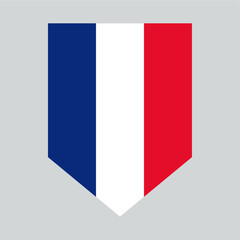 France Flag in Shield Shape Frame
