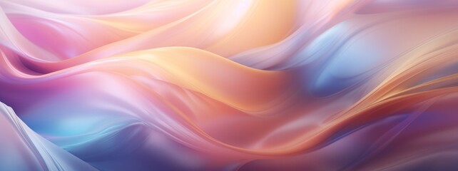 Generative AI Translucent layers of soft pastel hues melding together to form an abstract...