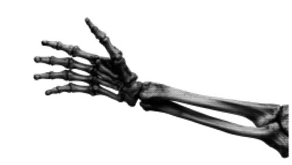 creepy halloween skeleton hand grunge halftone collage design element