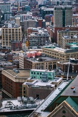 a person that is on a large rooftop with a umbrella