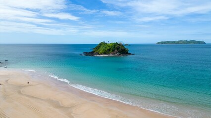 Aerial view of a beautiful landscape on a sunny day in the Philippines