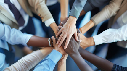 Obraz premium Diverse team united in collaboration and motivation