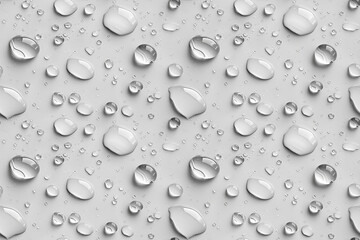 water drops on a white background, seamless texture