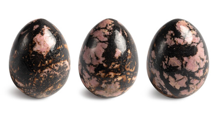 Egg Shaped Rhodonite - Striking Stone That Contains a Composition of Iron, Magnesium, and Calcium....