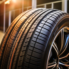 car tire close up