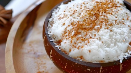 Cocada, a sweet coconut dessert made with sugar, coconut, and spices