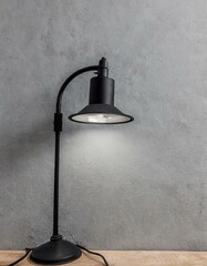 lamp on a wall, lamp, light, desk, table, electric, bulb, office, object, 