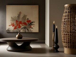 an artistic fusion of cultures, blending traditional elements with modern aesthetics