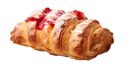 A Danish pastry with a transparent background.